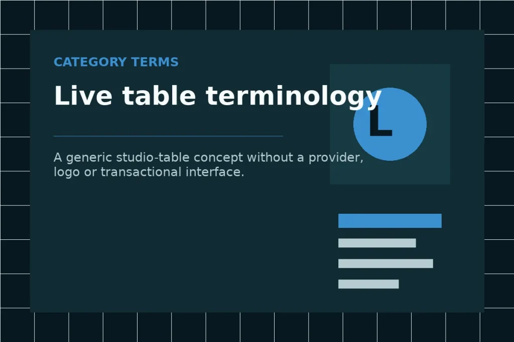 Generic live table category terminology diagram