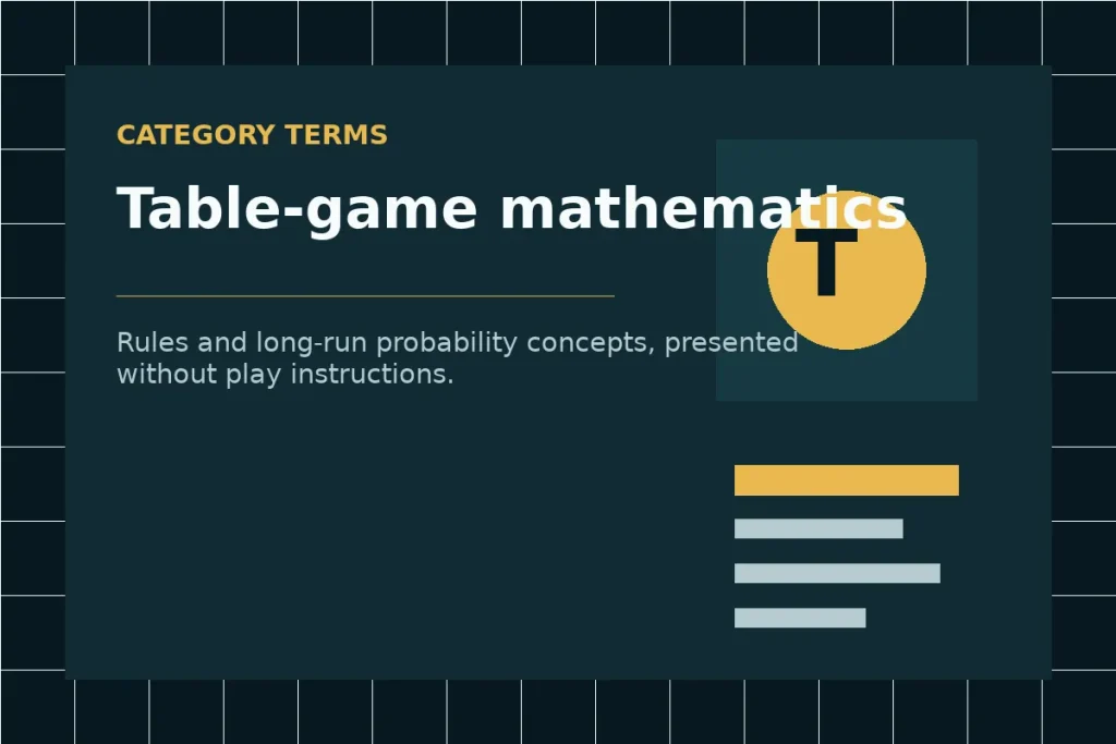 Table-game mathematics and rules information diagram