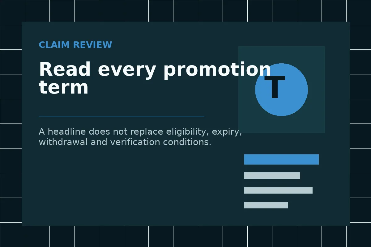 Promotion terms and eligibility claim review illustration